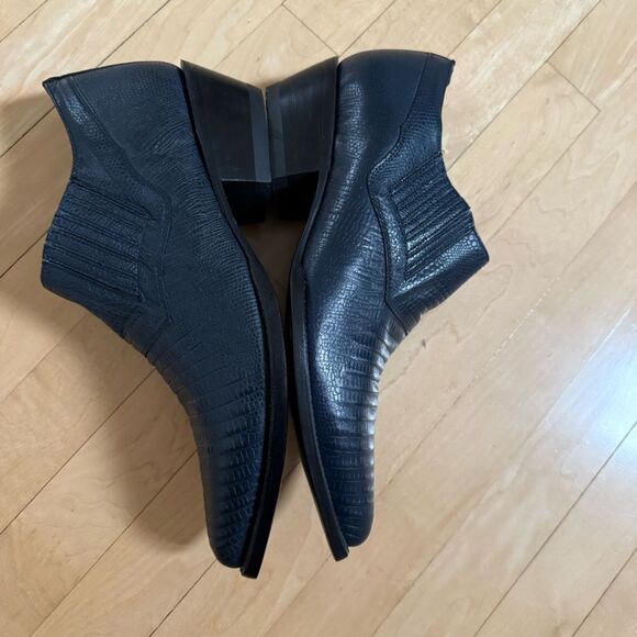 Mezcalero Mexico Made Embossed Leather Western Leather Booties in Blue 10EE main image 8